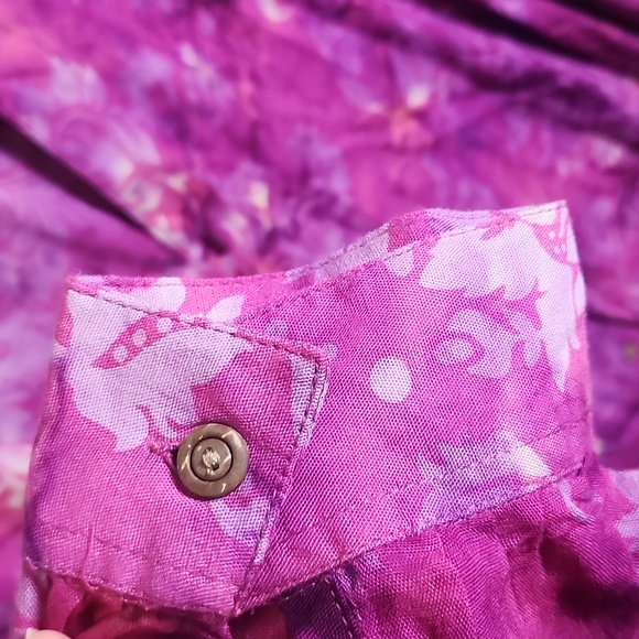 Soft Surrounding Pink Floral Tie Dye Big Island Shirt - Picture 7 of 10